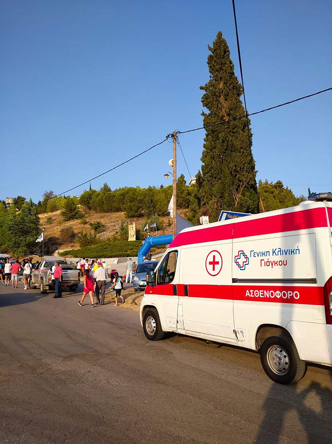 Κάλυψη αγώνα με ιδιοκτητα ασθενοφόρα